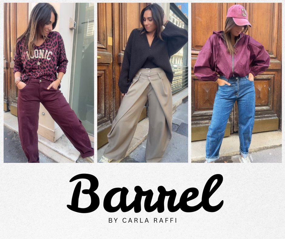 Pantalon barrel femme disponible en gros